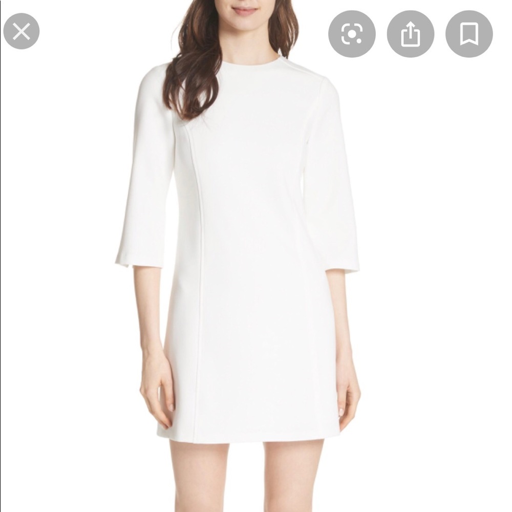 Alice + Olivia NEVER WORN gem white shift dress